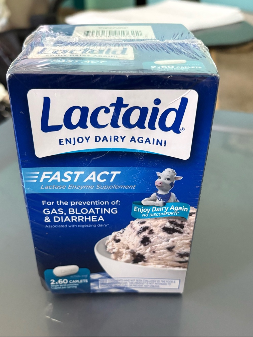 Lactaid - two packs of 60 caplets - new & sealed
